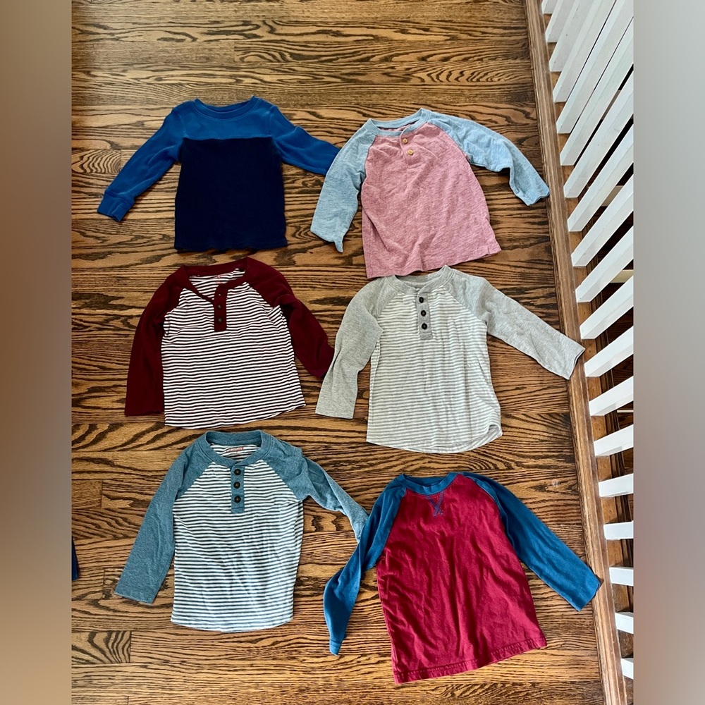 Lot of six 2T boy long sleeve shirts